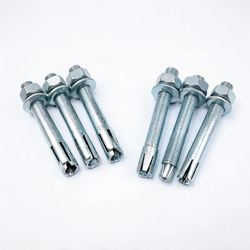 Sleeve and wedge anchor bolts for concrete